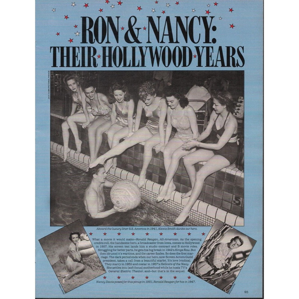 Ronald Reagan Nancy Reagan Their Hollywood Years Print Ad 1986